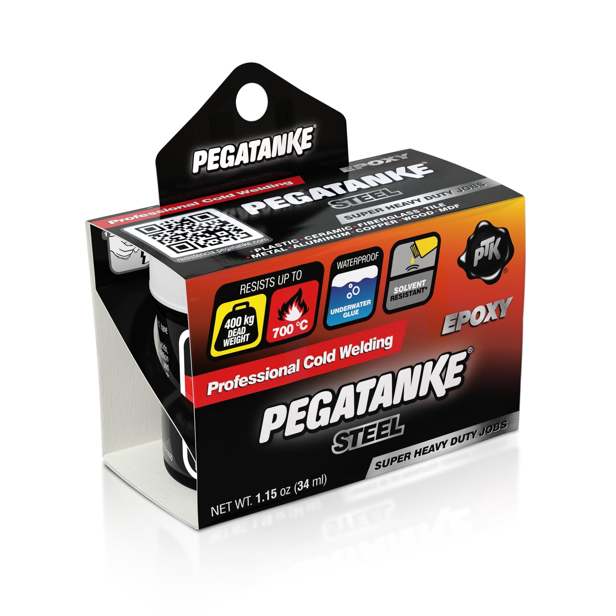 Adhesivo De Soldadura En Frío De Acero Con Resina Epoxi Pegatanke 34 Ml