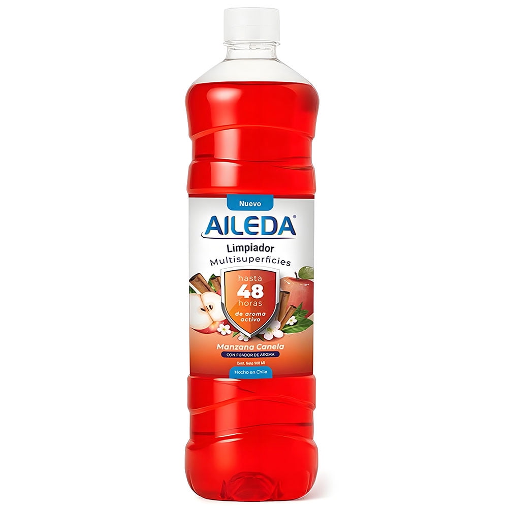 Aileda - Limpiador De Pisos Aromas Variados 900ml En Botella Fragancia Manzana Canela