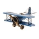 thumbnail image 2 of Modelo De Avión De Metal Retro Biplano Avión Militar Decoración Del Hogar Juguete Azul, 2 of 5