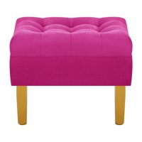 Bodevir - Pouf Wood 1C Felpa 01 Fucsia