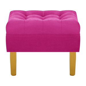 Bodevir - Pouf Wood 1C Felpa 01 Fucsia