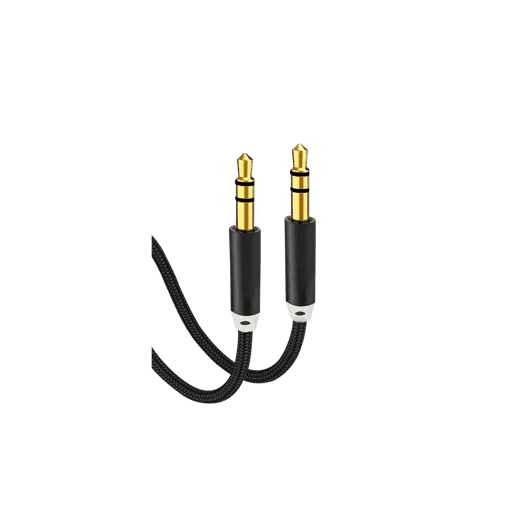 Motomo - Cable Auxiliar De Audio , 3.5mm, 1 Metro, Color Negro