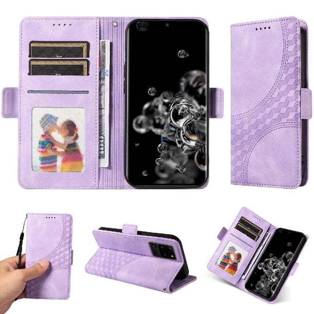 Carcasa FOXDOCK Samsung Galaxy S20 Ultra de cuero PU, diseño acolchado clásico, protección contra caídas y rayones
