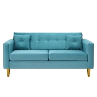 Bodevir - Sofa New Retro 3C Felpa 01 Turquesa