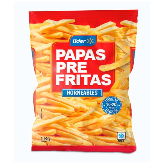 Papas Pre Fritas 1 kg Lider