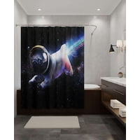 Mylhogar - Cortina De Baño Tela Género + Forro Impermeable