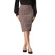 thumbnail image 1 of FALDA DE TWEED A CUADROS DE CINTURA ALTA CON ABERTURA A LA RODILLA PARA MUJERES INSPIRE CHIC L BURDEOS, 1 of 5
