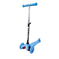 Genérico - Scooter Monopatín De Pie Infantil 3 Ruedas Con Luces Led Azul