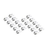 Magideal - 20 Piezas T5 Clips Soporte De Soporte De Acero Al Manganeso Resistente Fácil De Instalar Abrazaderas De Tubería Accesorios De Montaje Para Tubo De Luz Acero Al Manganeso Pp