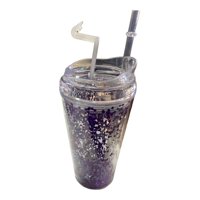 Genérico - Vasos Con Bombilla Vaso Con Tapa Vasos Reutilizables Violeta