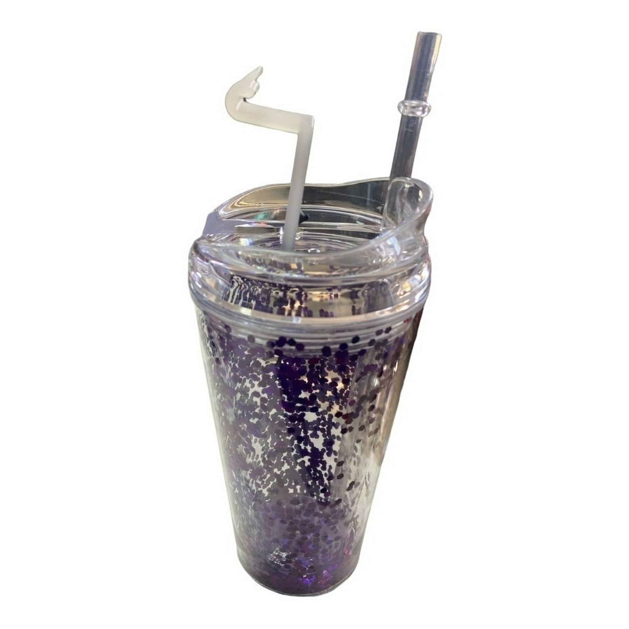 Genérico - Vasos Con Bombilla Vaso Con Tapa Vasos Reutilizables Violeta