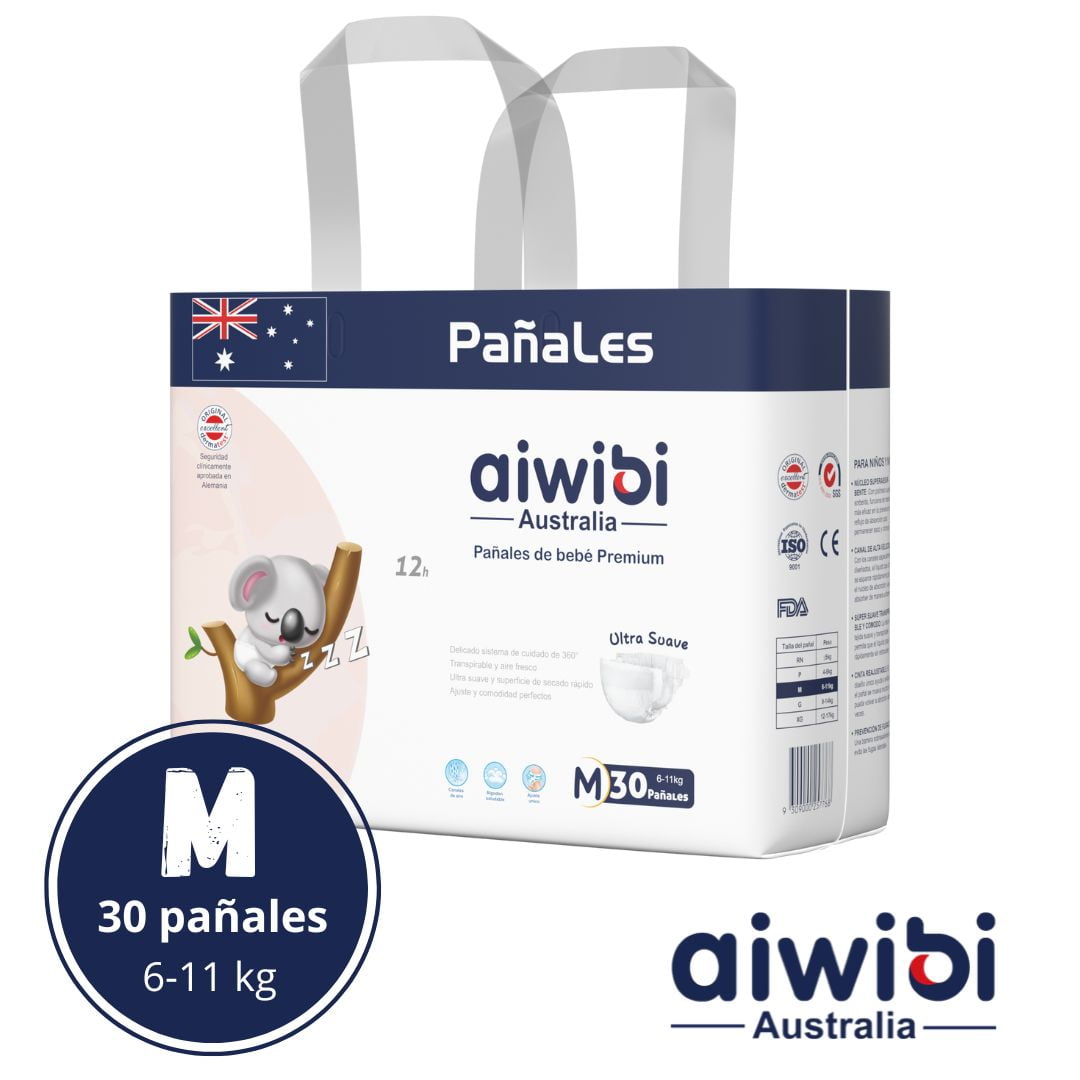 Aiwibi - Pañal De Bebé Premium Talla M