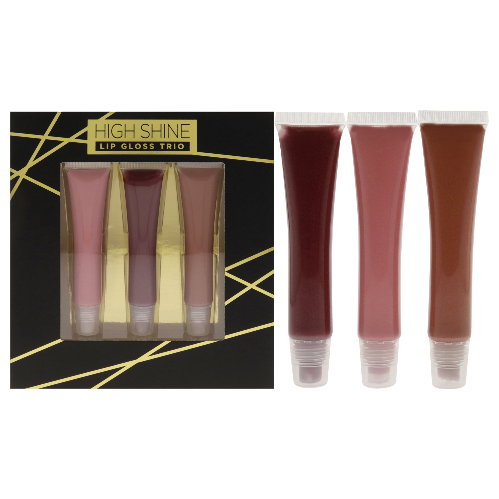 Set Lip Gloss Reaction Retail High Shine Trio 3 X 16 Ml Mujer