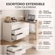 thumbnail image 5 of Escritorio Convertible En L+comoda 120x40x70+120x40x68cm Blanco Con Marron, 5 of 8