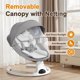 thumbnail image 4 of Columpio eléctrico para bebé DEAREST BABY con control remoto, gris, 9 kg, 4 of 9