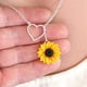 thumbnail image 4 of Elegant Yellow Sunflower Heart Lariat Necklace with Infinity Charm - Perfect for Bridal and Bridesmaid Daisy Necklaces, 4 of 5