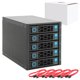 thumbnail image 1 of Gabinete para discos duros RackChoice de 3 bahías de 5,25" con 5 compartimentos intercambiables en caliente SATA/SAS, 1 of 8