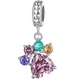 thumbnail image 1 of Charm Dije Colgante Huella Perrito Circón Brillante en Plata 925, 1 of 2