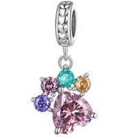 Lukso - Charm Dije Colgante Huella Perrito Circón Brillante En Plata 925