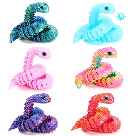 Juguetes de serpiente RCARQMU, animales impresos en 3D para niños y adolescentes