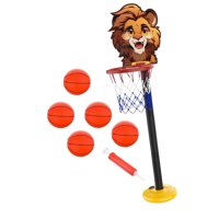 Ioensy - Juego De Aro De Baloncesto Para Niños, Red De Baloncesto Portátil Para Niños, Regalos, Práctica, Marrón