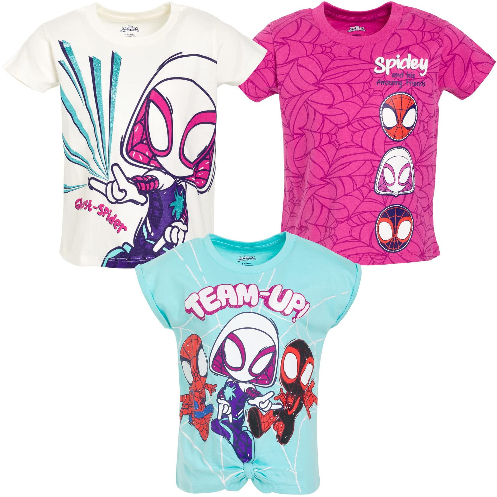 Remeras Marvel Spidey Para Niñas 3-pack Talle 3t