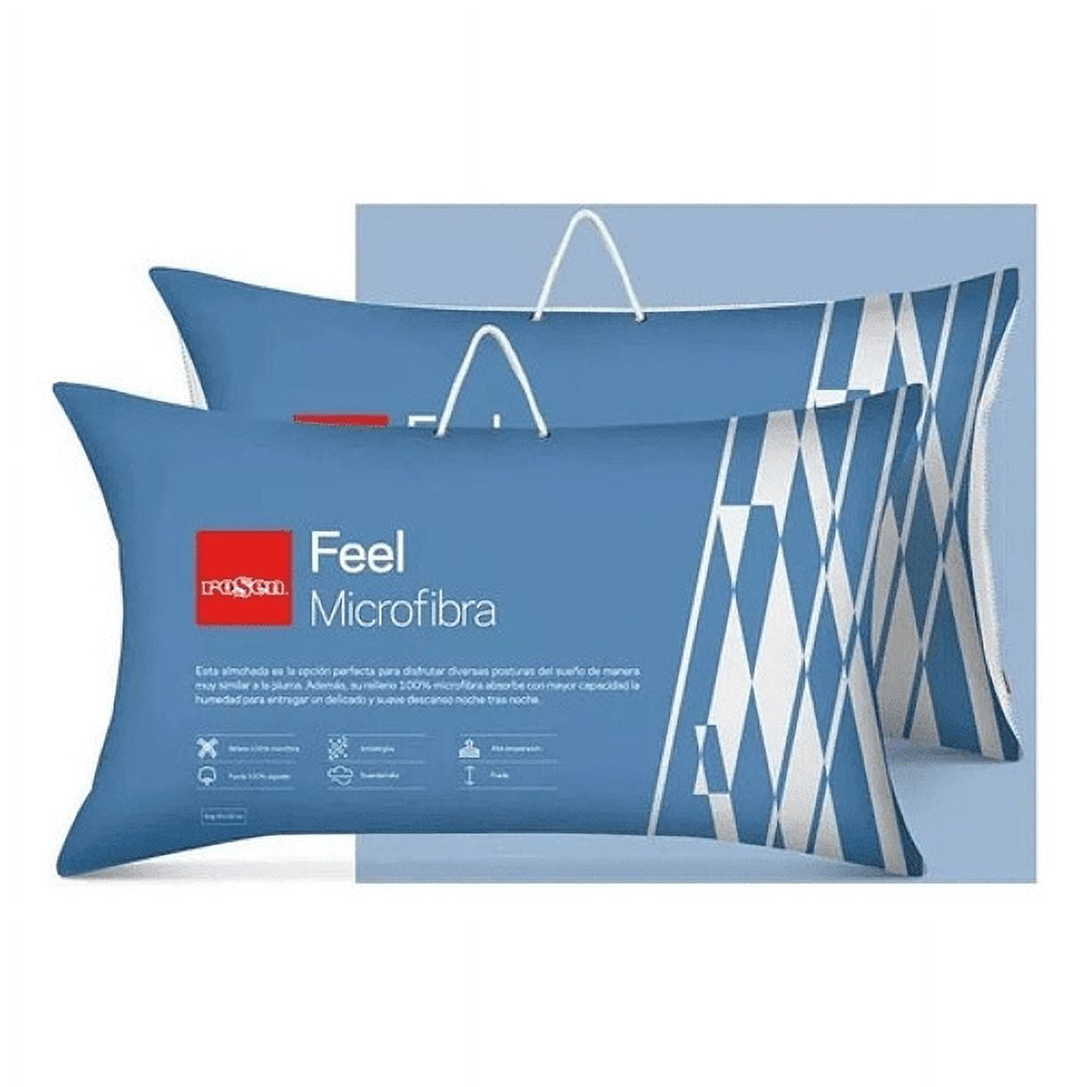 Pack 2 Almohadas Feel Microfibra Americana 50 X 90 Cm - Rosen