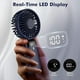 thumbnail image 3 of Mini Ventilador de Mano USB Recargable - Ventilador de Bolsillo Portátil con 5 Velocidades, Cordón, Base y Batería de 4200mAh - Ideal para Escritorio, 3 of 3