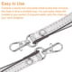 thumbnail image 4 of Correa de muñeca de cuero Uxcell, correa de mano de 190mm/7.48" para bolso clutch, billetera, llavero, DIY (Plata, Plata), 4 of 7