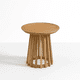 thumbnail image 1 of Mesa Redonda de 50 cm Madera Natural con Base Estilo Rejilla, 1 of 4