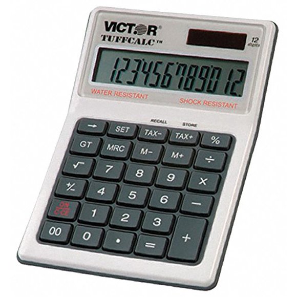 Calculadora CAI VICTOR portátil resistente al agua de 12 dígitos