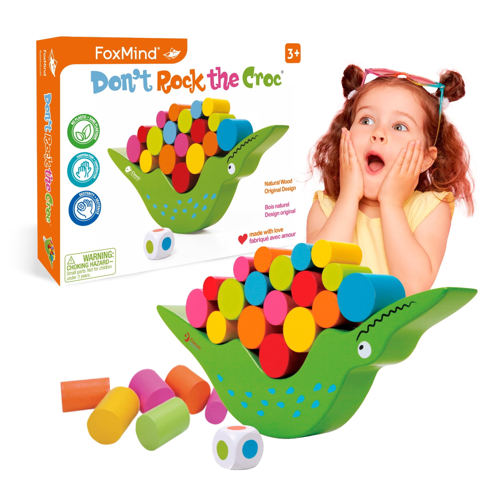 Juego De Mesa Foxmind Games Don't Rock The Croc 3 Year Kids