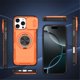 thumbnail image 2 of Funda para iPhone 15 Pro Max de 6.7 Pulgadas, Cubierta de Cámara Deslizante Incorporada y Soporte Giratorio con Anillo de Rotación de 360 °, Resistente y a Prueba de Golpes, Naranja, para iPhone 15, 2 of 8