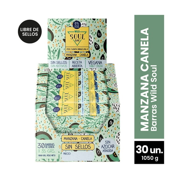 WILD SOUL BAR REGULAR MANZANA CANELA 35g 30U