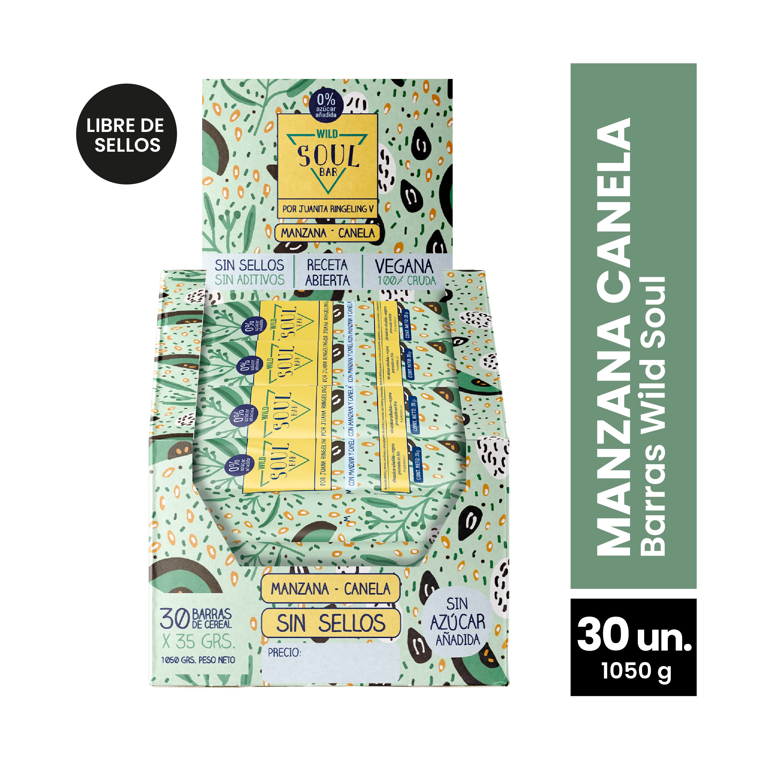 Wild Soul Bar Regular Manzana Canela 35G 30U