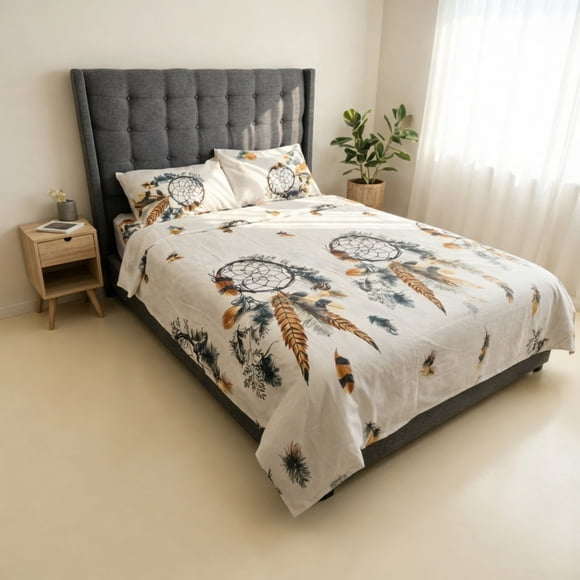 Juego De Sabanas 100% Algodón De 2 Plazas + 1 Funda Para Almohada 50x70cm