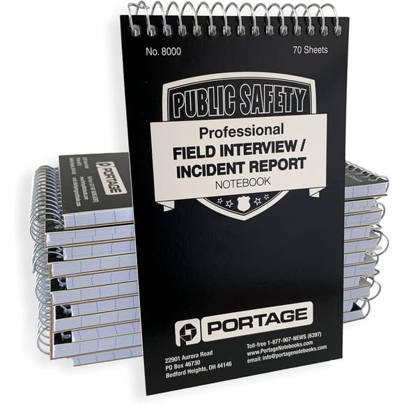 Libreta policial Portage 12 unidades, 3.75 x 6 in, 70 hojas