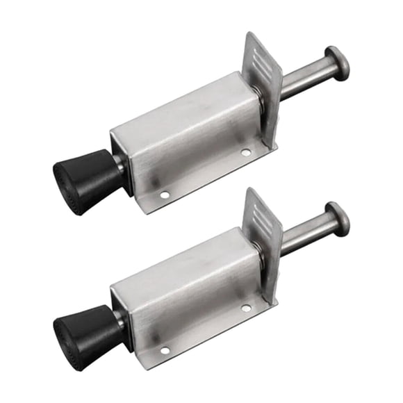 2x Tope De Puerta Kickdown Cerradura De Pie Con Tornillos Para Puerta De Garaje Oficina En Casa 14cm