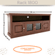 thumbnail image 2 of Rack Berlin 1800 Madera Nogal Vidrio, 2 of 4