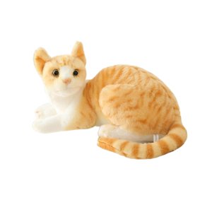 Magideal - Realista Animal De Peluche Decoración Regalo De Cumpleaños Figuras Gatos Caseros Juguete De Peluche De Simulación Para Niños Cuarto De Niños Do , Gato Naranja 40Cm
