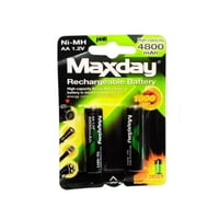 Impormaipu - Pilas Baterias Recargables De Litio Niquel Aa Maxday 4800Mah Pack 2 Unidades Dos