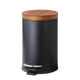 thumbnail image 1 of Bote de basura SunnyPoint Elite con tapa de bambú, 4,5 l/ 1,2 galones (negro), 1 of 5