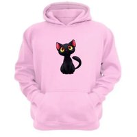 Genérico - Polerón Canguro Gatito Rosa Talla L Unisex