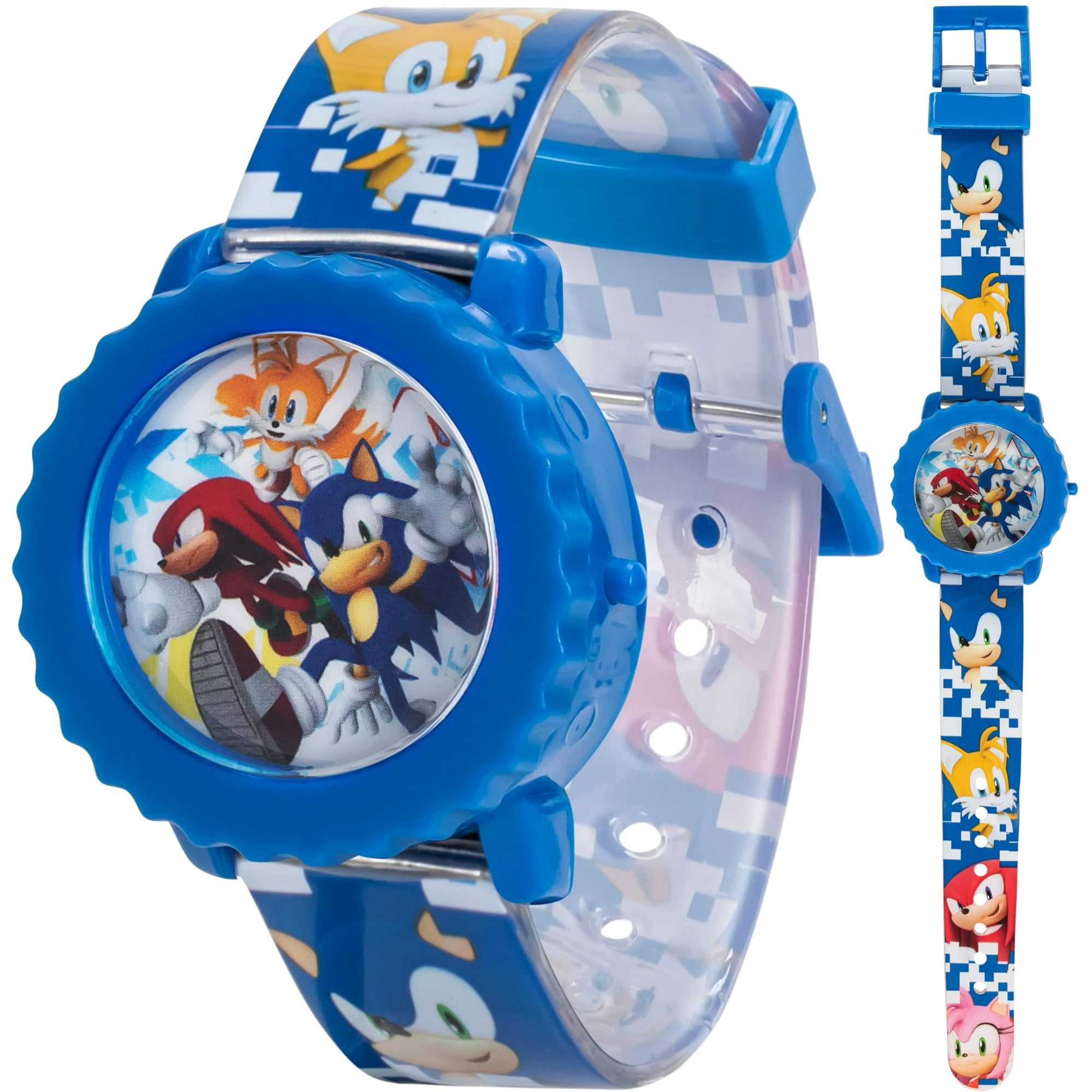 Sonic The Hedgehog Kids' Snc4028 Digital Display Quartz Blue Watch Accutime Accutime