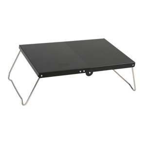 Ioensy - Mesa Plegable Para Acampar, Escritorio Exterior Resistente Para Acampar, Para Patio, Pesca, Patio Trasero, Color Negro