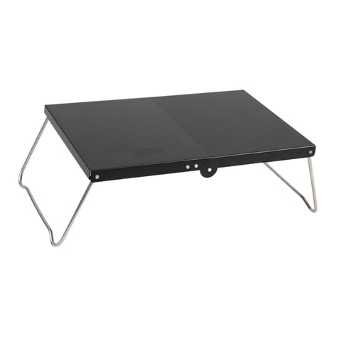 Ioensy - Mesa Plegable Para Acampar, Escritorio Exterior Resistente Para Acampar, Para Patio, Pesca, Patio Trasero, Color Negro