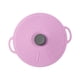 thumbnail image 2 of Tapa De Olla De Silicona Resistente Al Calor Con Asa Para Almacenamiento De Alimentos Platos Tazas Violeta 23cm, 2 of 5