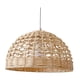 thumbnail image 3 of Pantalla De Rattan Lámpara Redonda Droplight Moderna Para Dormitorio Comedor Cocina, 3 of 5