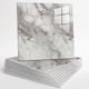 thumbnail image 1 of 10 piezas de azulejos autoadhesivos impermeables para ducha, paneles de pared de mármol, 11.8"x11.8", azulejos para salpicadero, paneles de PVC para baño, cocina y sala, blanco (5), 1 of 8