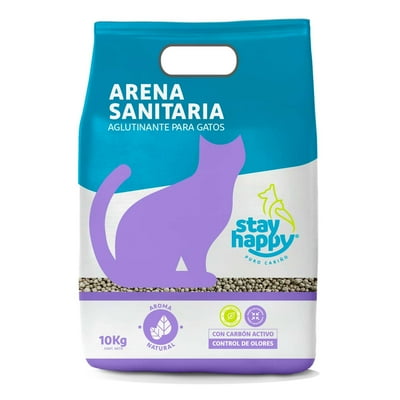 Arena Sanitaria Para Gato Aglutinante Bolsa 10 Kg Stay Happy